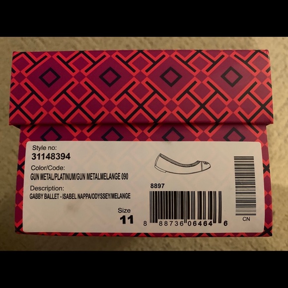 Women’s Tory Burch Gabby Ballet Flats, 11, Brown, Gold - Picture 3 of 12